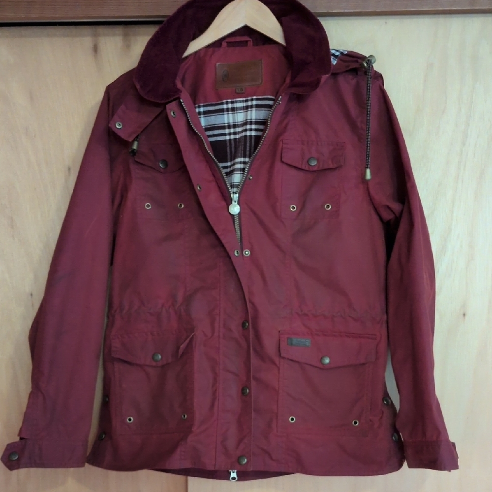 Women's Burgundy Oilskin Jacket Outback trading Co